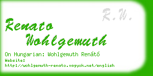 renato wohlgemuth business card