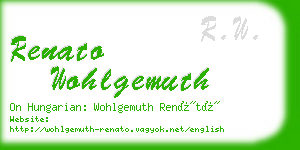 renato wohlgemuth business card